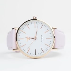 Ivy & Envy Rose Gold Watch Pink Leather Strap
